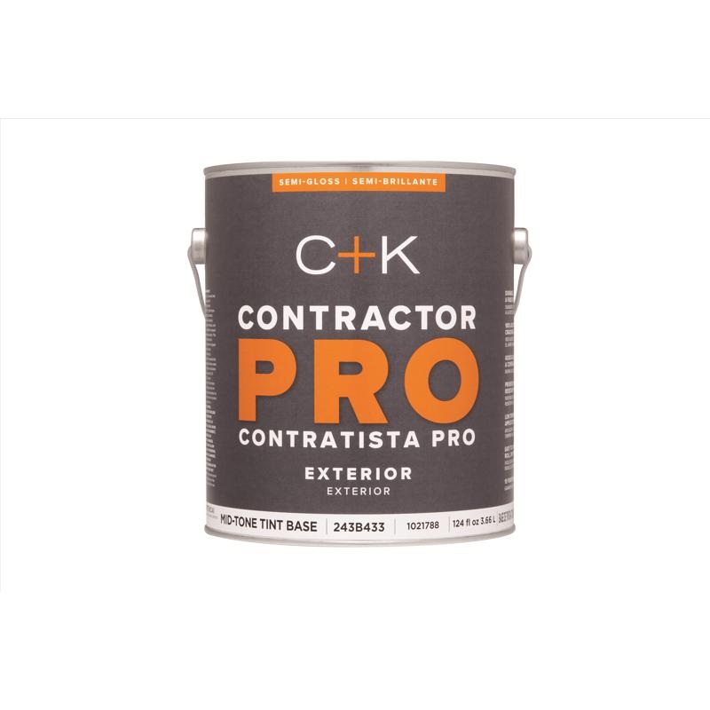 C+K Contractor Pro Semi-Gloss White Paint Exterior 1 gal (In-store Pickup Only)