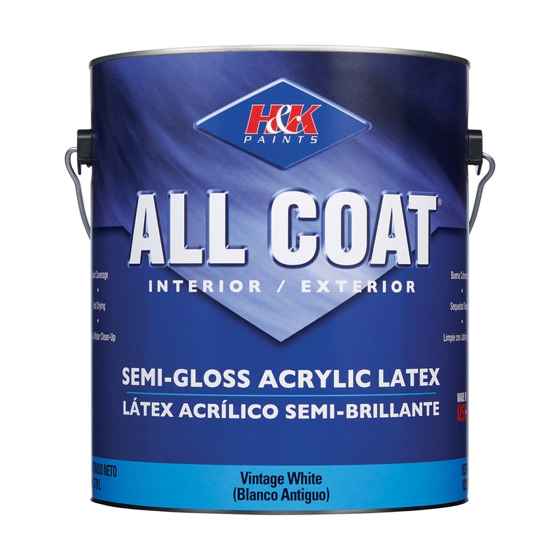 H&K Paints All-Coat Semi-Gloss Tawny Beige Water-Based Paint Exterior and Interior 1 gal (In-store Pickup Only)