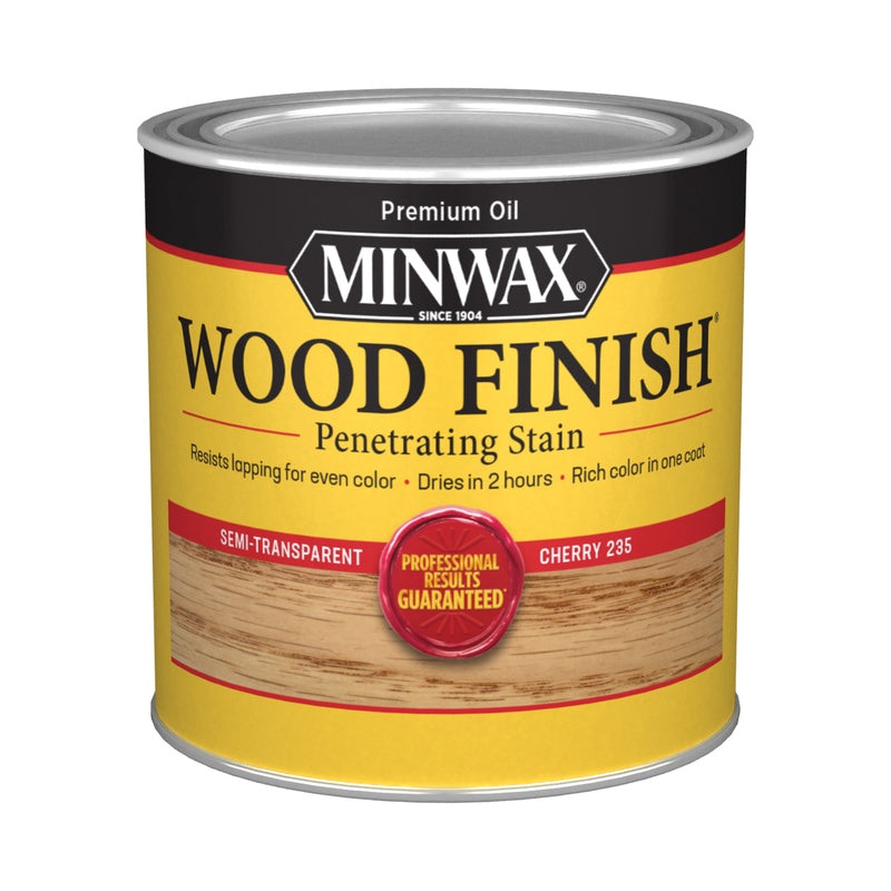 Minwax Wood Finish Semi-Transparent Cherry Oil-Based Penetrating Wood Stain 1/2 pt