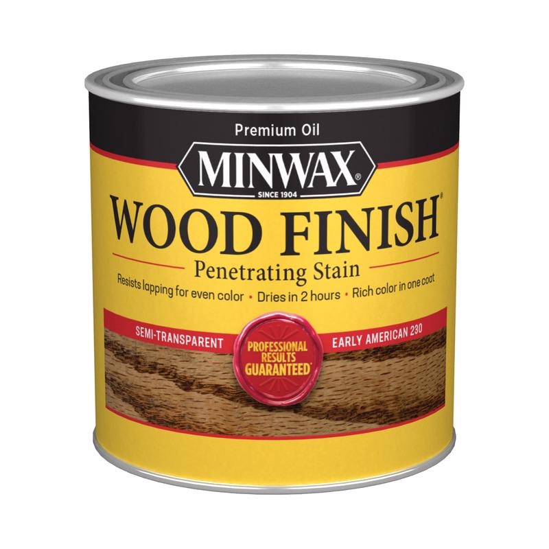 Minwax Wood Finish Semi-Transparent Early American Oil-Based Penetrating Wood Stain 1/2 pt