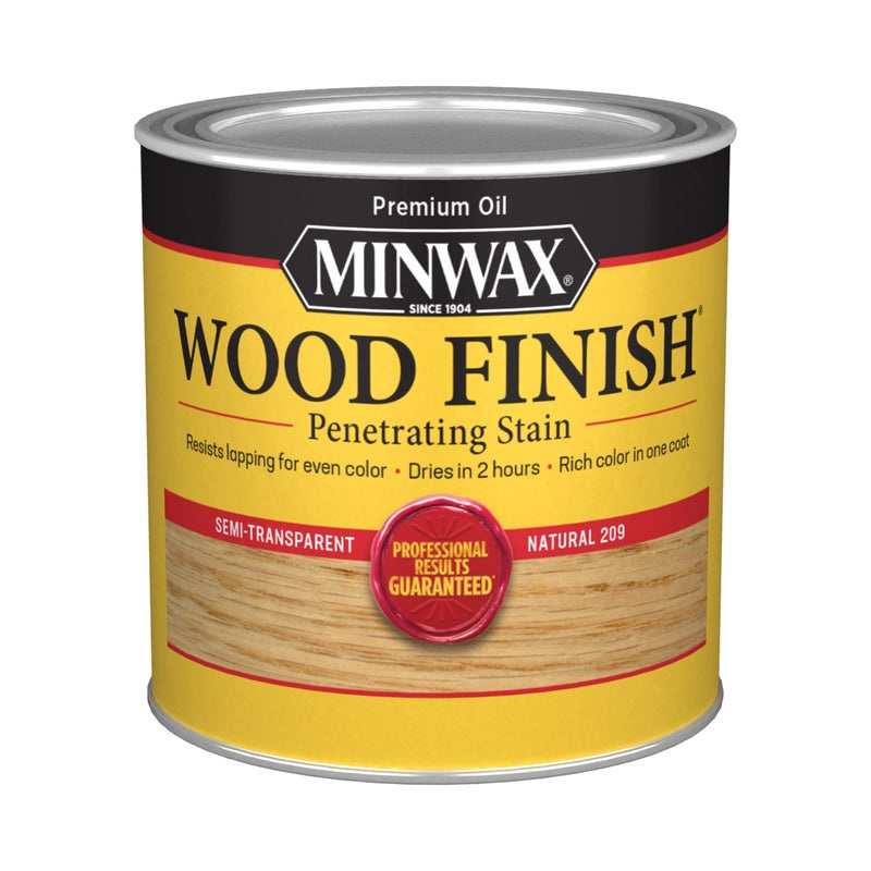 Minwax Wood Finish Semi-Transparent Natural Oil-Based Penetrating Wood Stain 1 qt (In-Store Pickup Only)