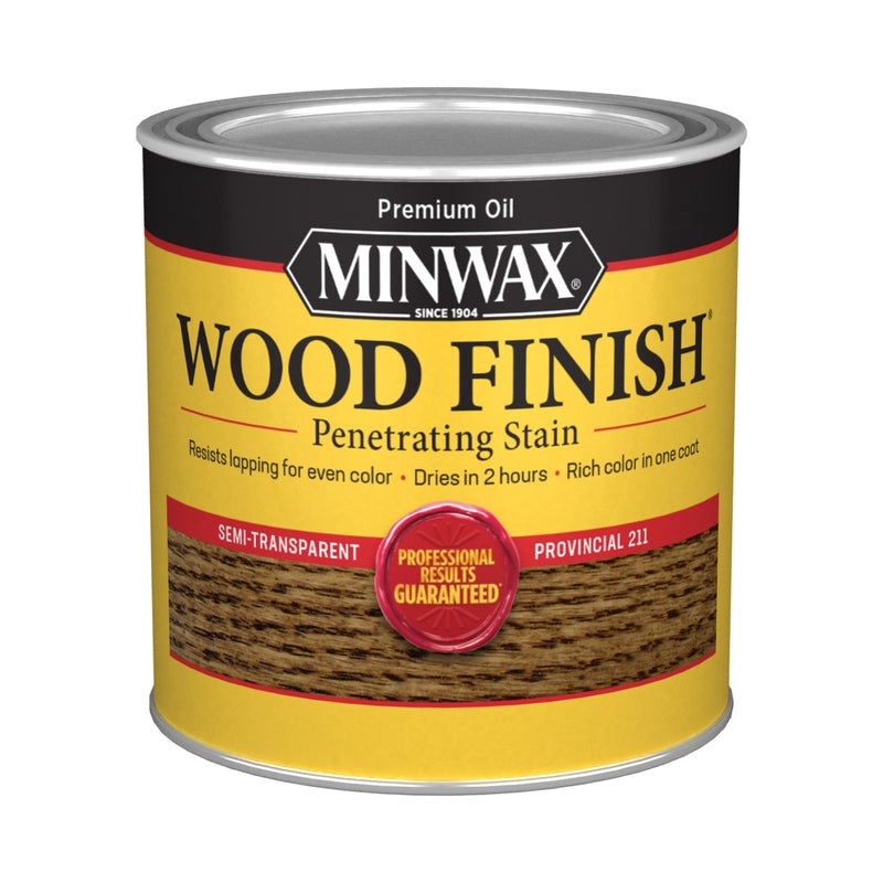 Minwax Wood Finish Semi-Transparent Provincial Oil-Based Penetrating Wood Stain 1/2 pt