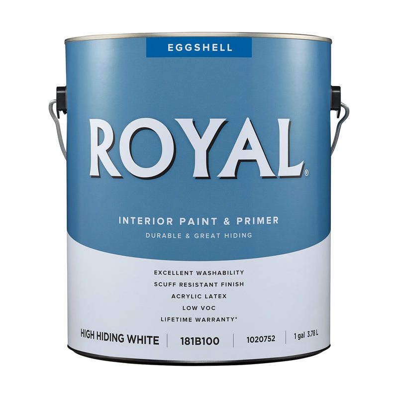 Royal Eggshell High Hiding White Water-Based Paint Interior 1 gal (In-store Pickup Only)