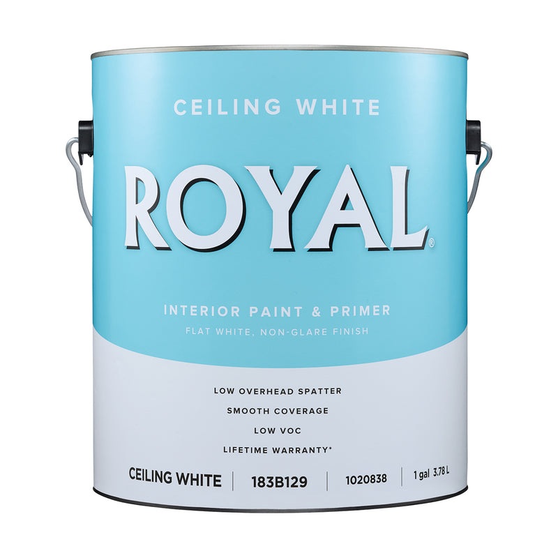 Royal Flat Ceiling White Paint & Primer Interior 1 gal (In-store Pickup Only)