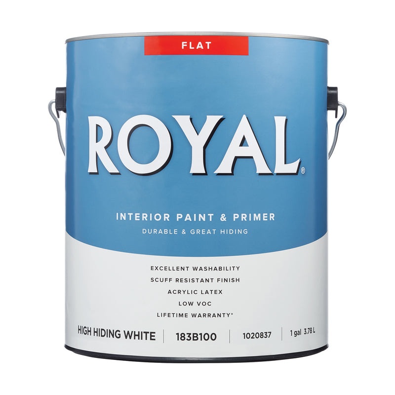 Royal Flat High Hiding White Paint and Primer Interior 1 gal (In-store Pickup Only)