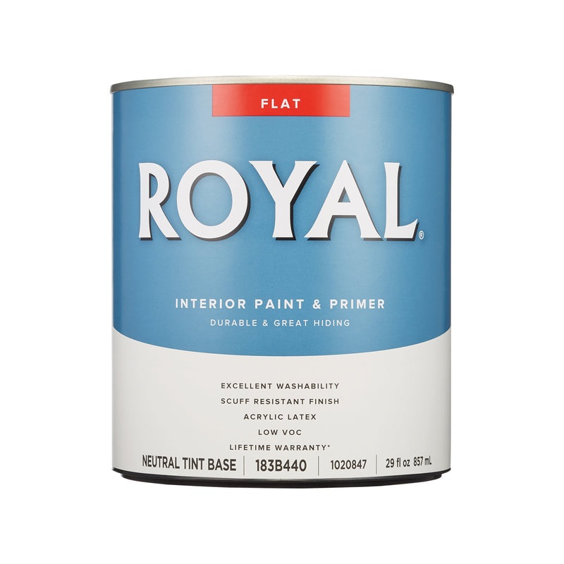 Royal Flat Tint Base Neutral Base Paint and Primer Interior 1 qt (In-store Pickup Only)