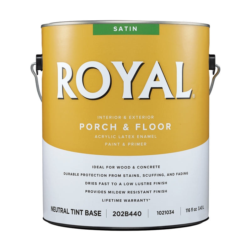 Royal Satin Neutral Base Porch and Floor Paint+Primer 1 gal (In-store Pickup Only)