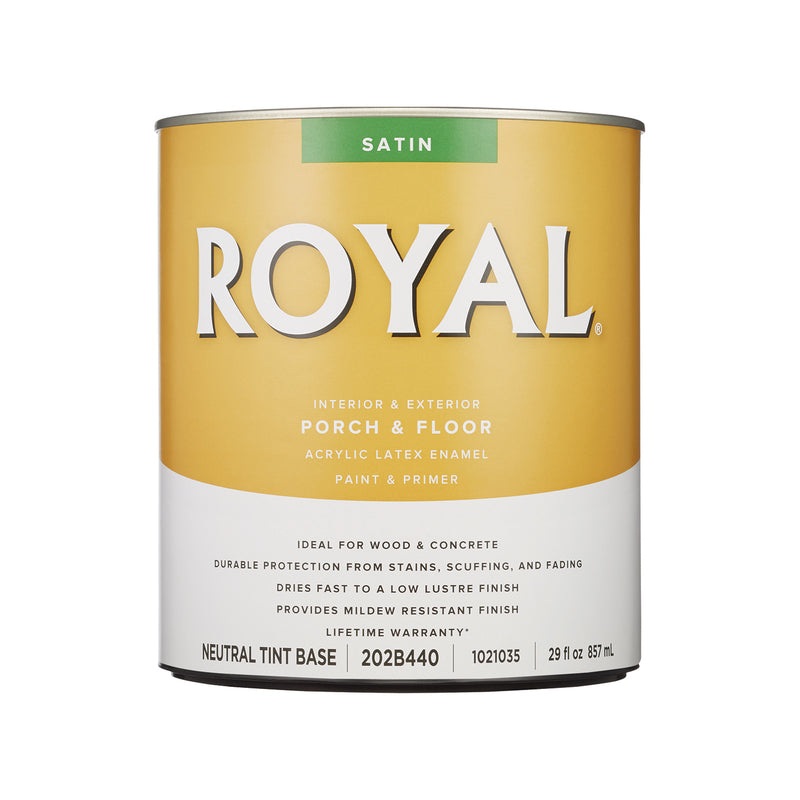 Royal Satin Neutral Base Porch & Floor Paint 1 qt (In-store Pickup Only)