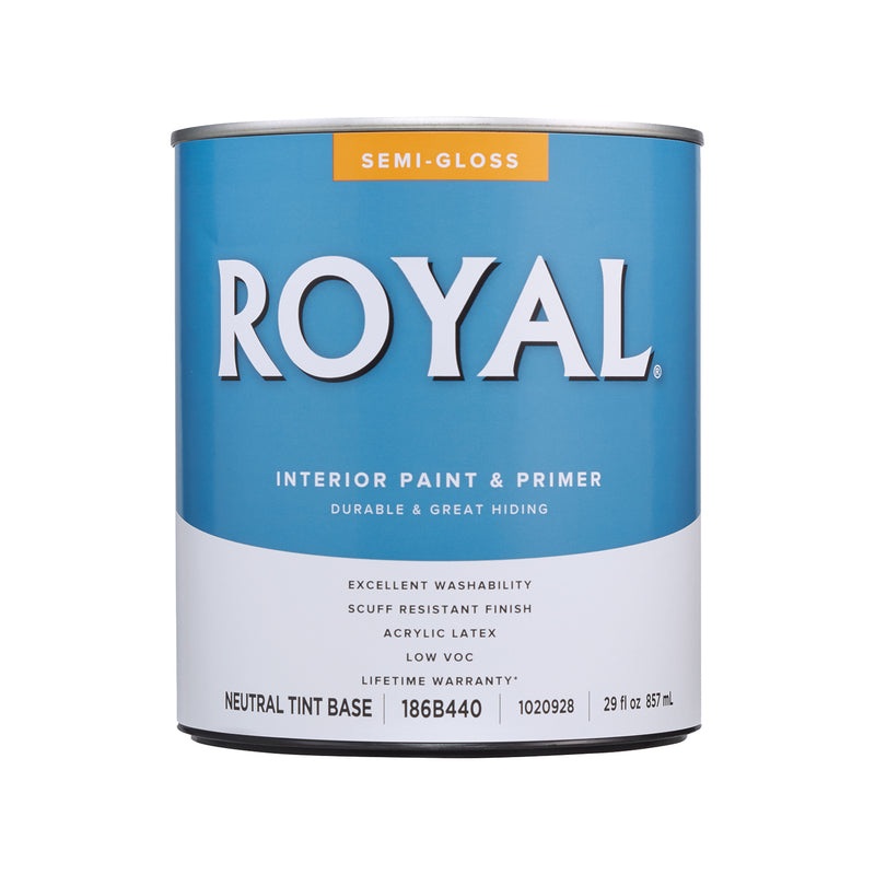 Royal Semi-Gloss Tint Base Neutral Base Paint Interior 1 qt (In-store Pickup Only)