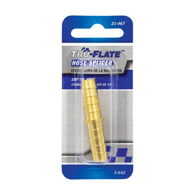 Tru-Flate Brass Hose Splicer 3/8 1 pc