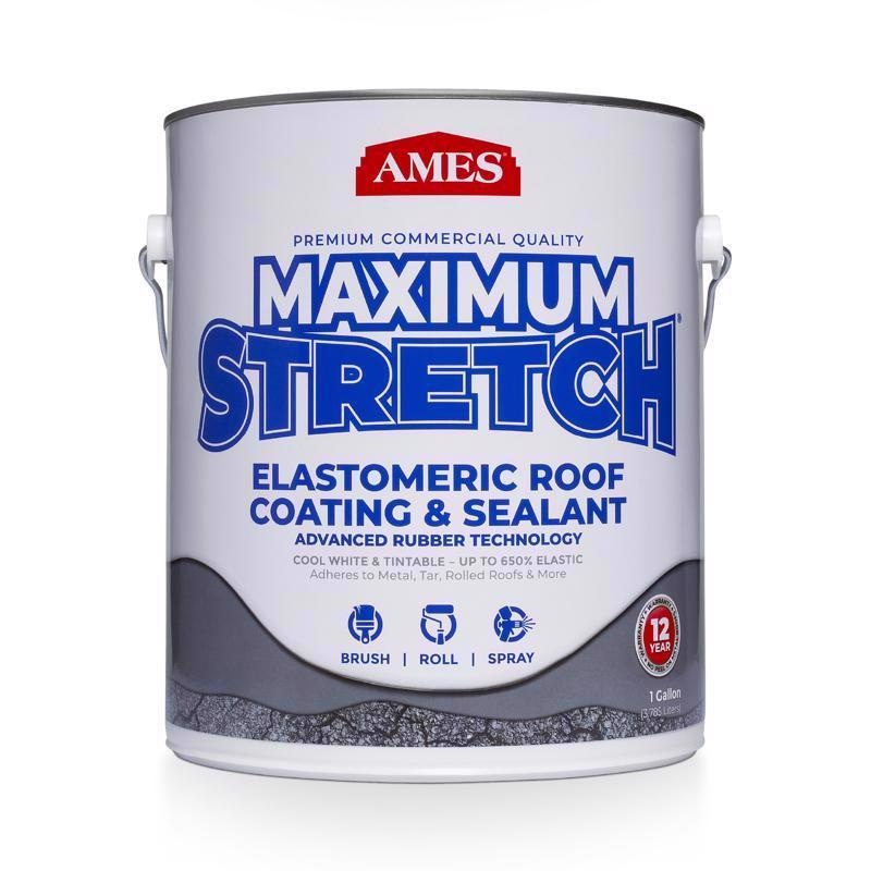 AMES Maximum Stretch Bright White Acrylic Elastomeric Roof Coating (In-Store Pickup Only)