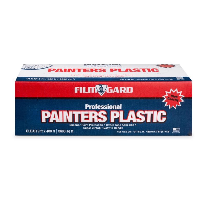 Film-Gard 9 ft. W X 400 ft. L X 0.35 mil Professional Grade Painter’s Plastic Sheeting 1 pk