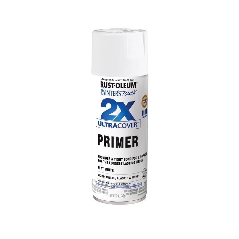 Rust-Oleum Painter’s Touch 2X Ultra Cover Flat White Primer Spray 12 oz
