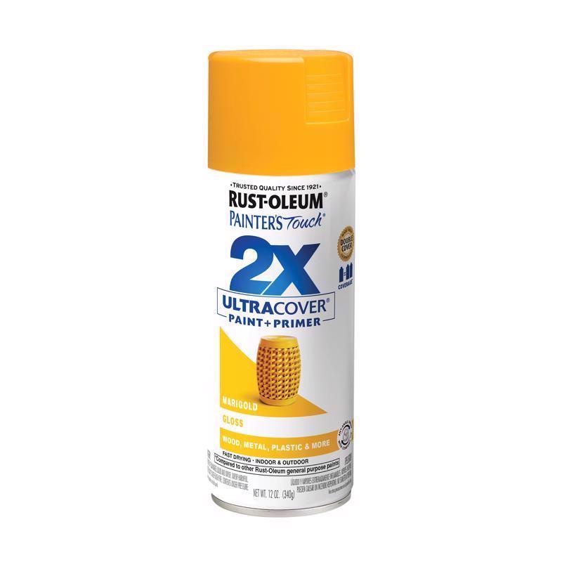 Rust-Oleum Painter’s Touch 2X Ultra Cover Gloss Marigold Spray Paint 12 oz
