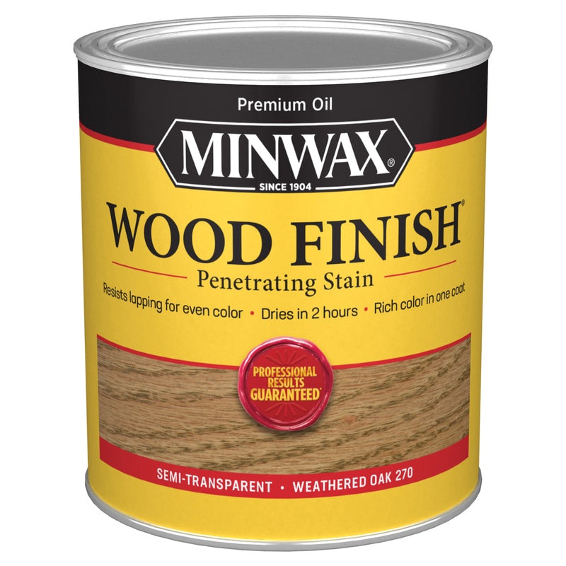 Minwax Wood Finish Semi-Transparent Weathered Oak Oil-Based Penetrating Wood Stain 1 qt (In-Store Pickup Only)