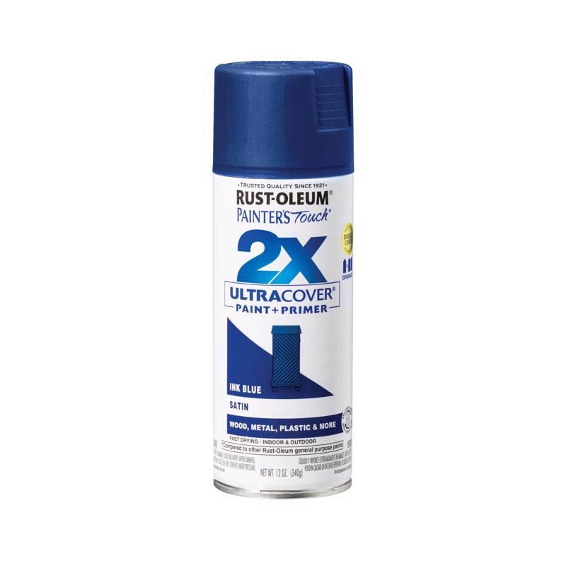Rust-Oleum Painter’s Touch 2X Ultra Cover Satin Ink Blue Spray Paint 12 oz
