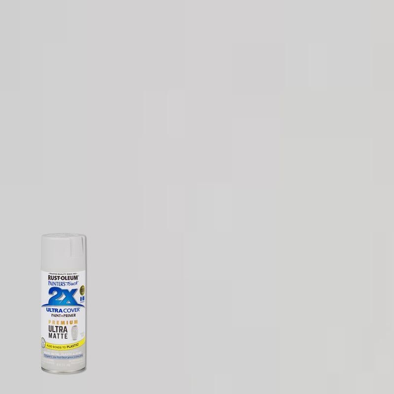 Rust-Oleum Painter’s Touch 2X Ultra Cover Ultra Matte Perfect Gray Paint+Primer Spray Paint 12 oz