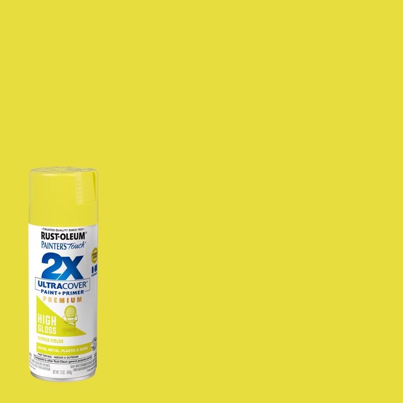 Rust-Oleum Painter’s Touch High-Gloss Citrus Fields Paint+Primer Spray Paint 12 oz
