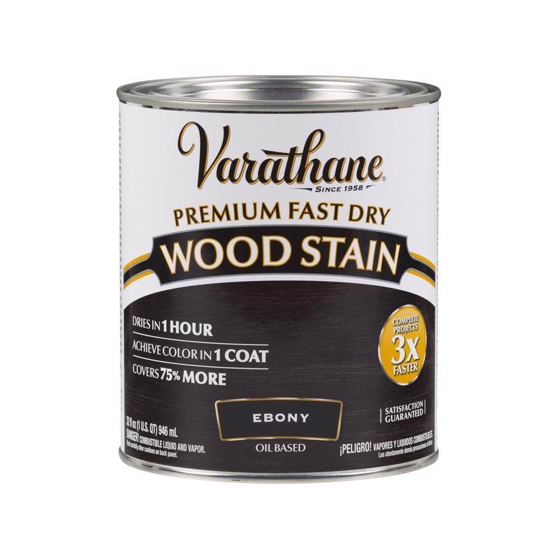 Varathane Premium Semi-Transparent Ebony Oil-Based Urethane Modified Alkyd Fast Dry Wood Stain 1 qt (In-Store Pickup Only)