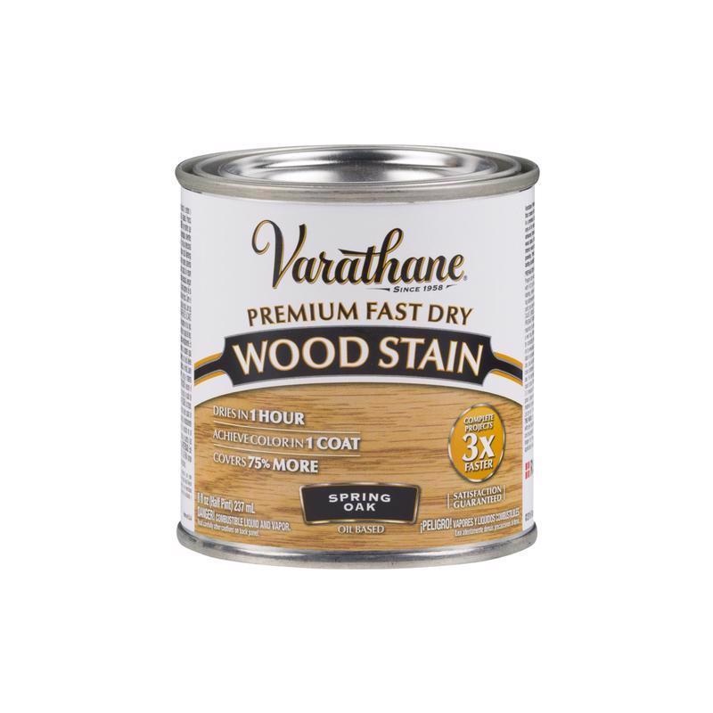 Varathane Premium Semi-Transparent Spring Oak Oil-Based Urethane Modified Alkyd Fast Dry Wood Stain 1/2p