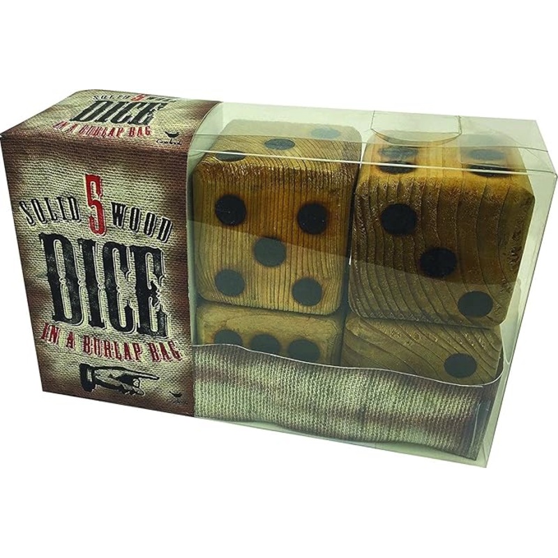 5 Giant Wood Dice Giant Game