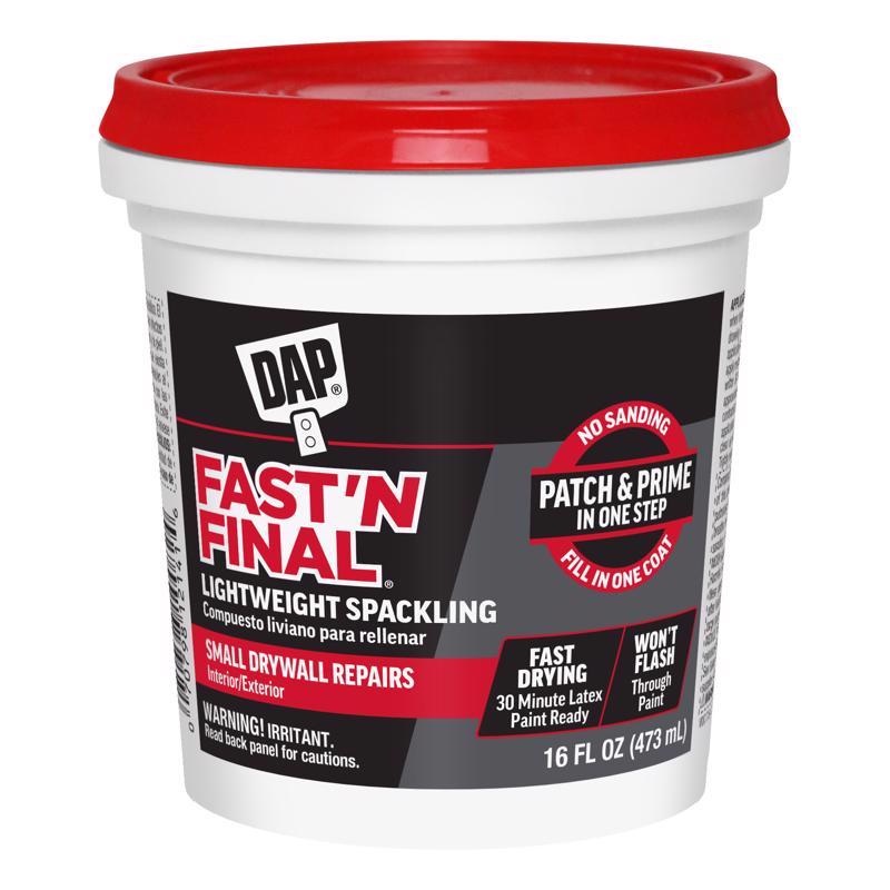 DAP Fast ‘N Final Ready to Use White Lightweight Spackling Compound 16 oz