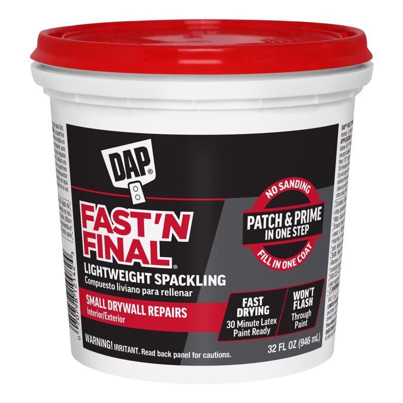DAP Fast ‘N Final Ready to Use White Lightweight Spackling Compound 32 oz