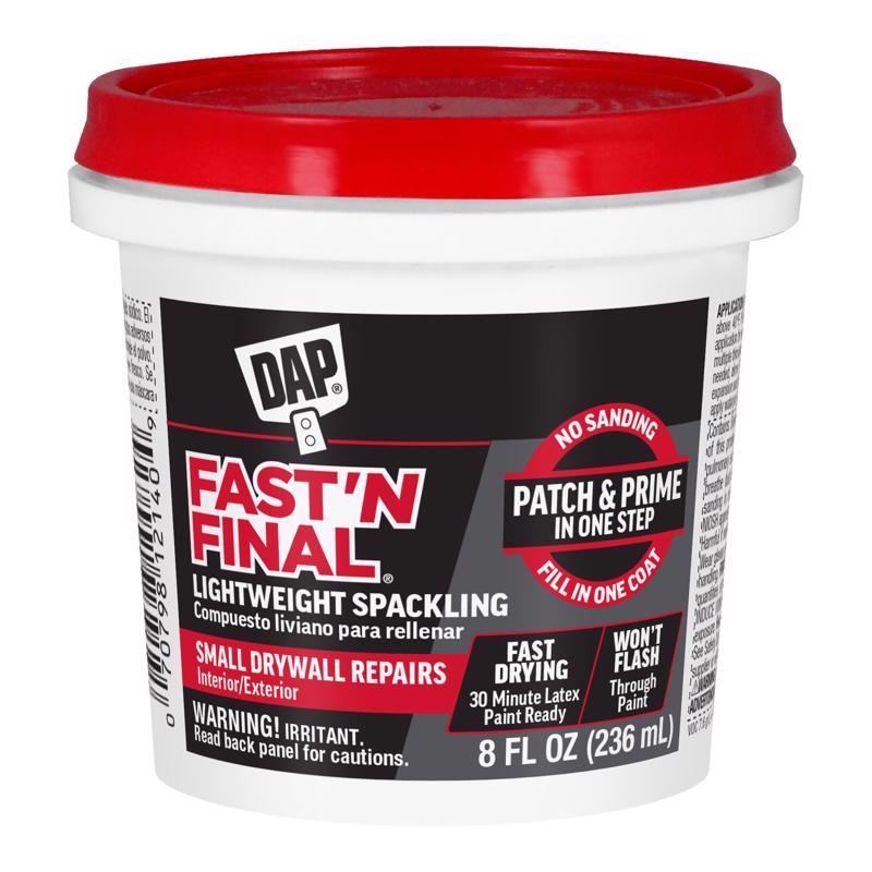 DAP Fast ‘N Final Ready to Use White Lightweight Spackling Compound 8 oz