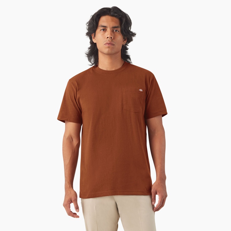 Dickies Heavyweight Short Sleeve Pocket T-Shirt (Cappuccino) Size 3XL