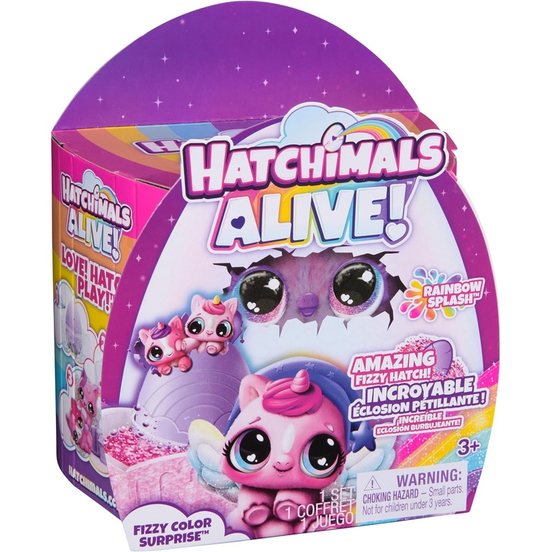 Hatchimals Alive Rainbow Splash Fizzy Color Surprise Toy