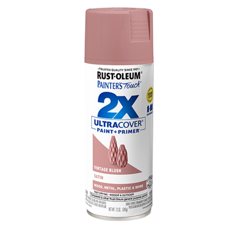 Rust-Oleum Painter’s Touch 2X Ultra Cover Satin Vintage Blush Spray Paint 12 oz