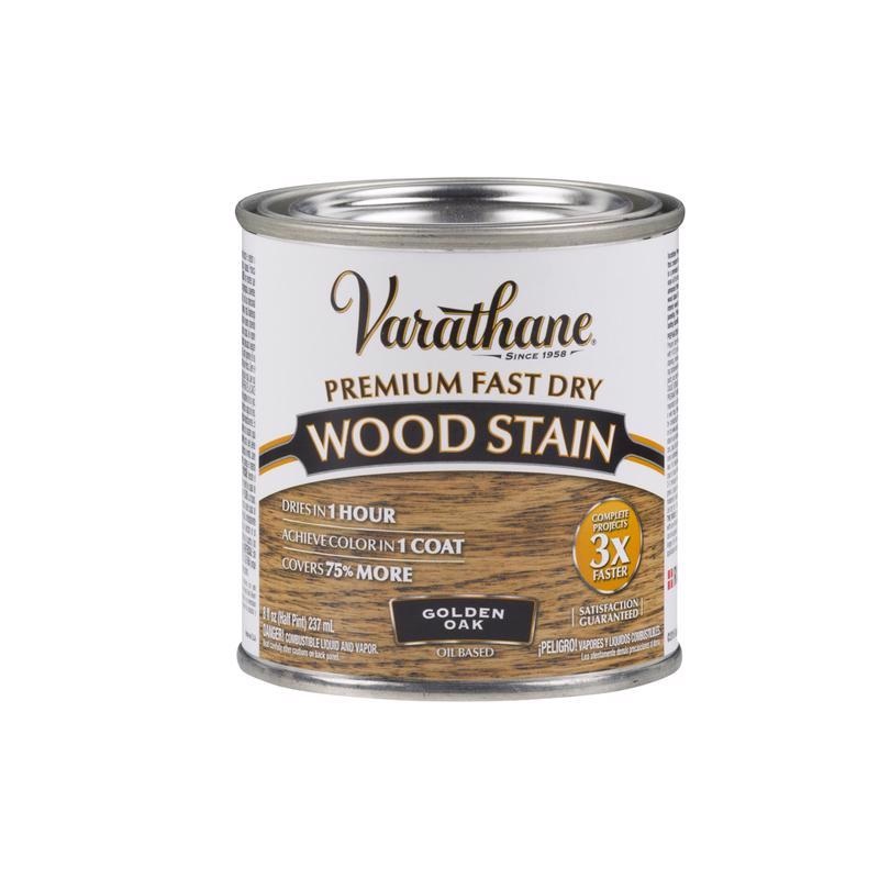 Varathane Premium Semi-Transparent Golden Oak Oil-Based Urethane Modified Alkyd Fast Dry Wood Stain 1/2 pt (In-Store Pickup Only)