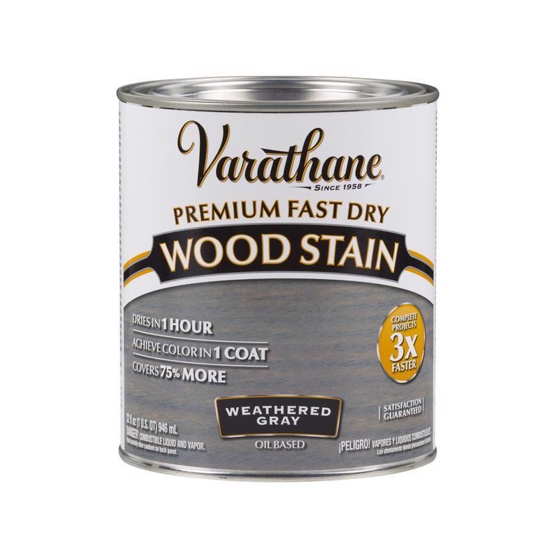 Varathane Premium Weathered Gray Oil-Based Fast Dry Wood Stain 1 qt (In-Store Pickup Only)