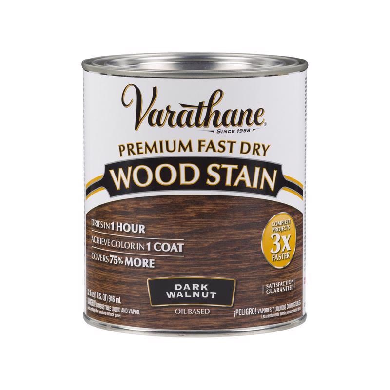Varathane Semi-Transparent Dark Walnut Oil-Based Urethane Modified Alkyd Fast Dry Wood Stain 1 qt (In-Store Pickup Only)