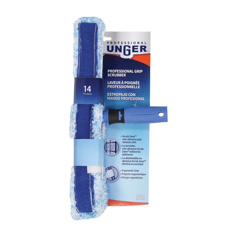 Unger Ergotec 14 in. Microfiber Window Squeegee/Scrubber