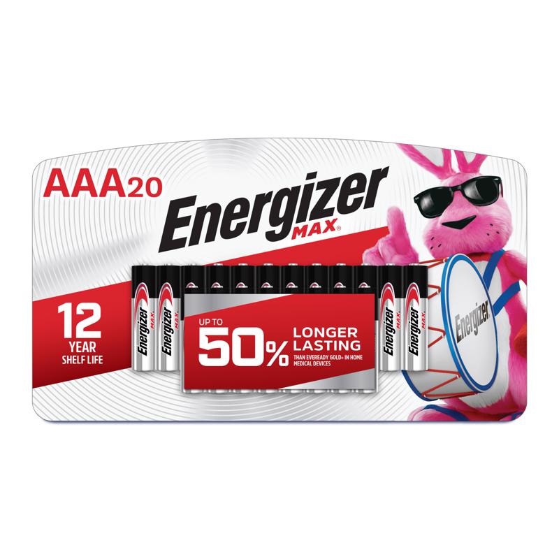 Energizer Max AAA Alkaline Batteries 20 pk