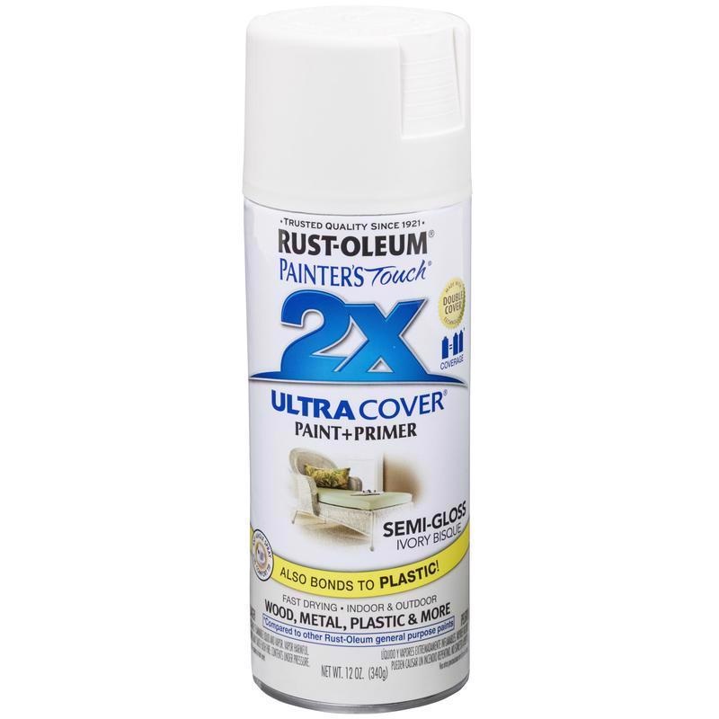 Rust-Oleum Painter’s Touch 2X Ultra Cover Semi-Gloss Ivory Bisque Spray Paint 12 oz