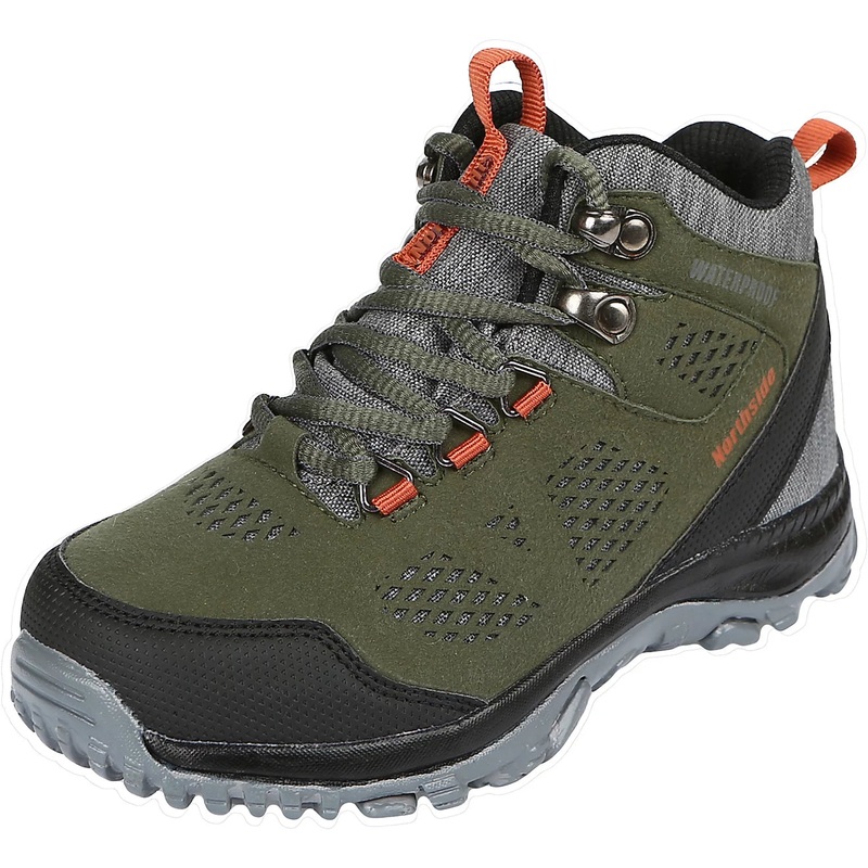 Northside Kids’ Benton Mid Waterproof Hiking Boots (Olive Green/Grey) Size Little Kids 11