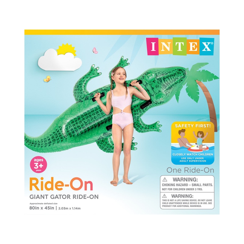 Intex Giant Gator Ride-On Inflatable Pool Float