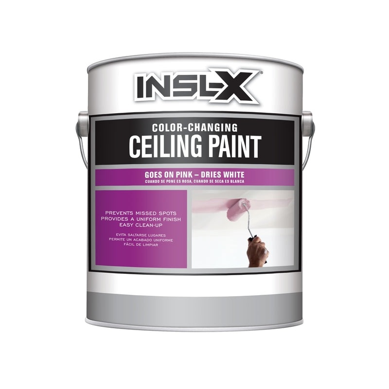 Insl-X Flat White Color Changing Ceiling Paint Interior 1 gal (In-Store Pickup Only)