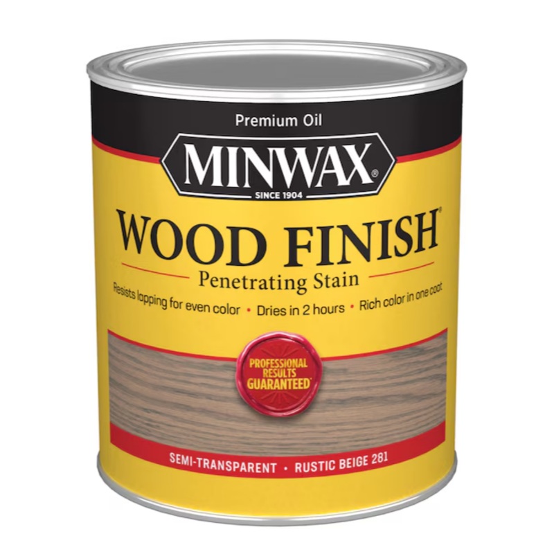 Minwax Wood Finish Semi-Transparent Rustic Beige Oil-Based Penetrating Wood Stain 1 qt (In-Store Pickup Only)