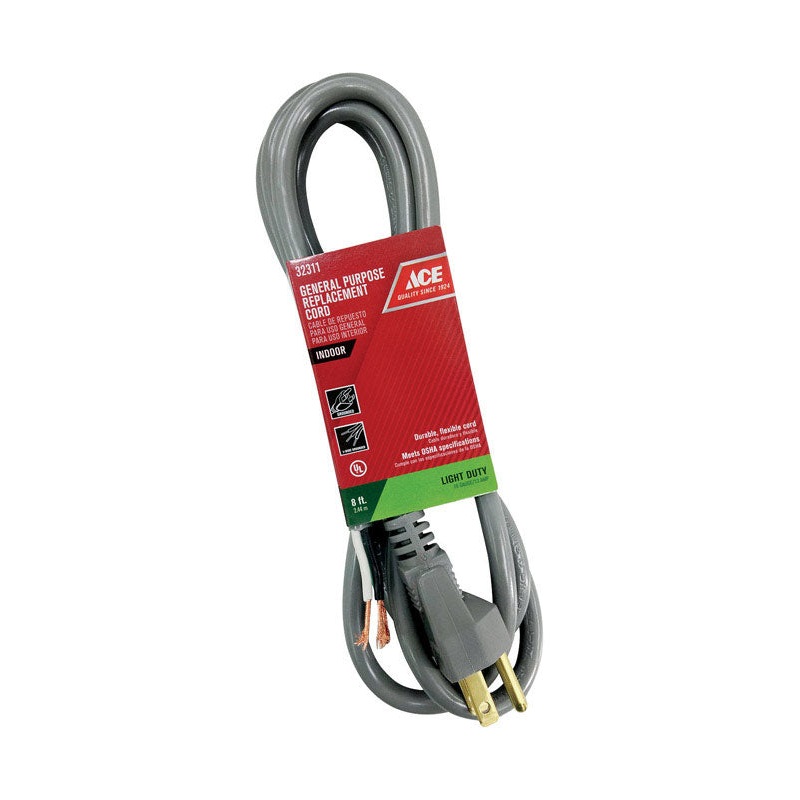 Ace 16/3 SJTW 125 V 8 ft. L Appliance Cord
