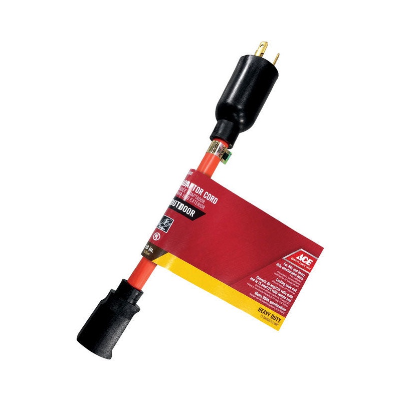 Ace Outdoor 10 in. L Orange Adapter Cord 12/3 STW