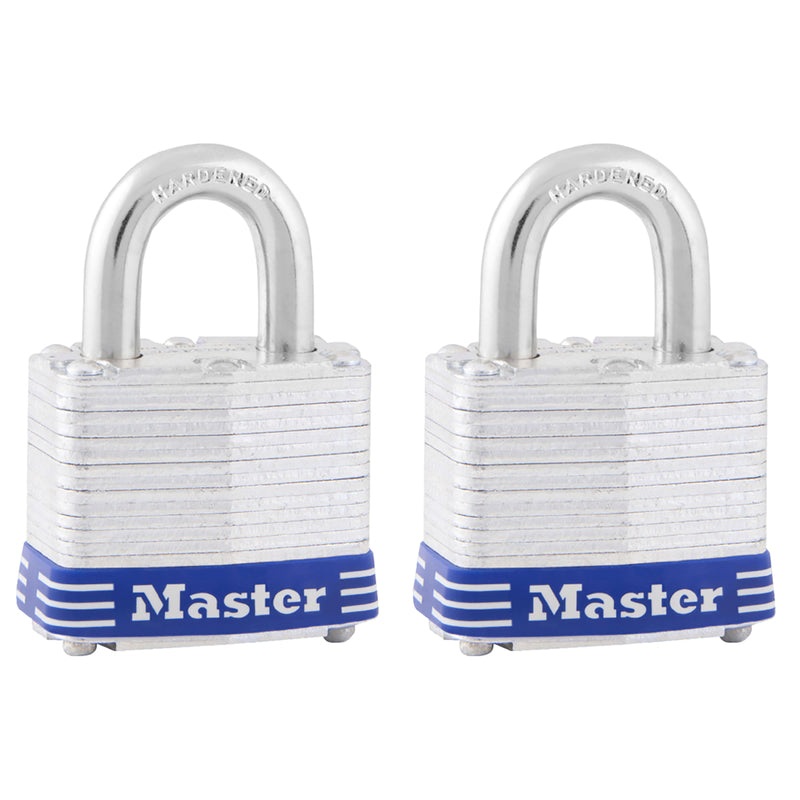 Master Lock 1-5/16 in. H X 1-9/16 in. W Laminated Steel Double Locking Exterior Padlock