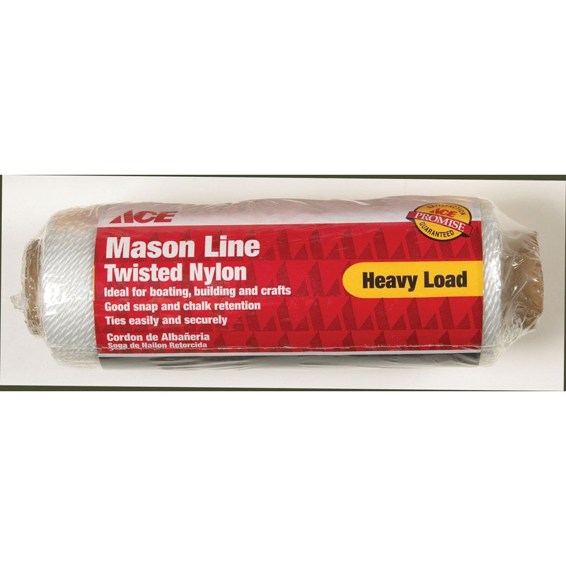 Ace 215 ft. L White Twisted Nylon Mason Line