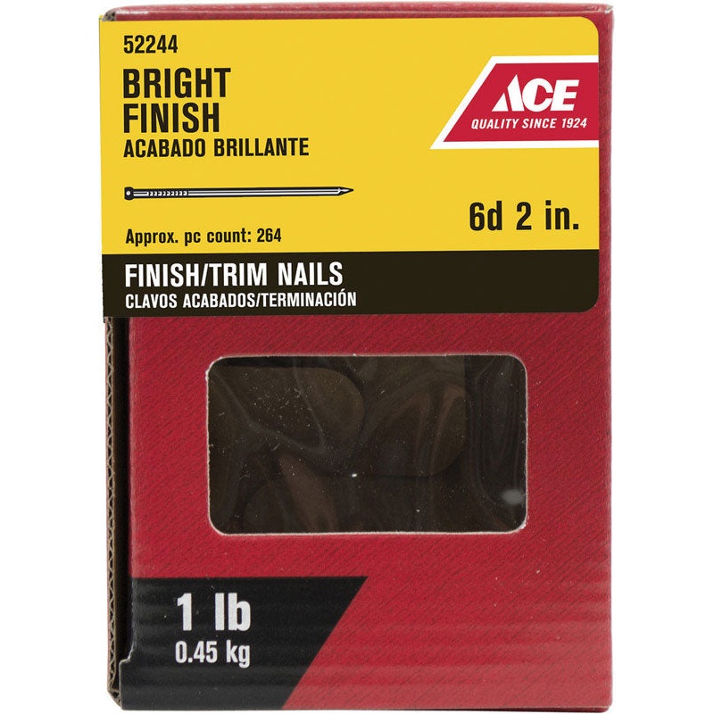 Ace 6D 2 in. Finishing Bright Steel Nail Countersunk Head 1 lb