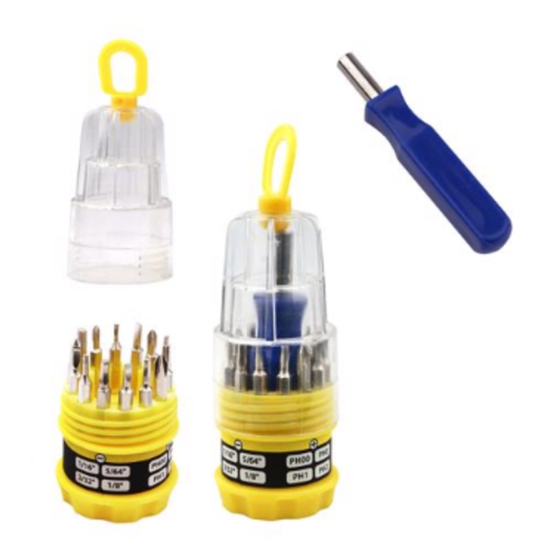 Diamond Visions Max Force Phillips/Slotted Mini Multi-Bit Screwdriver Set 14 pc