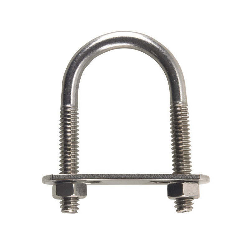 Hampton 1/4 in. X 1-1/8 in. W X 2 in. L Coarse Stainless Steel U-Bolt