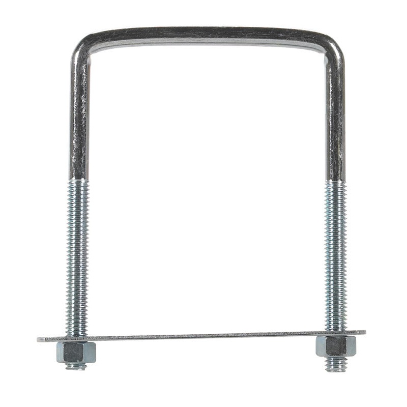 Hampton 3/8 in. X 3.7 in. W X 5 in. L Coarse Zinc-Plated Steel Lumber Size Square Bend U-Bolt