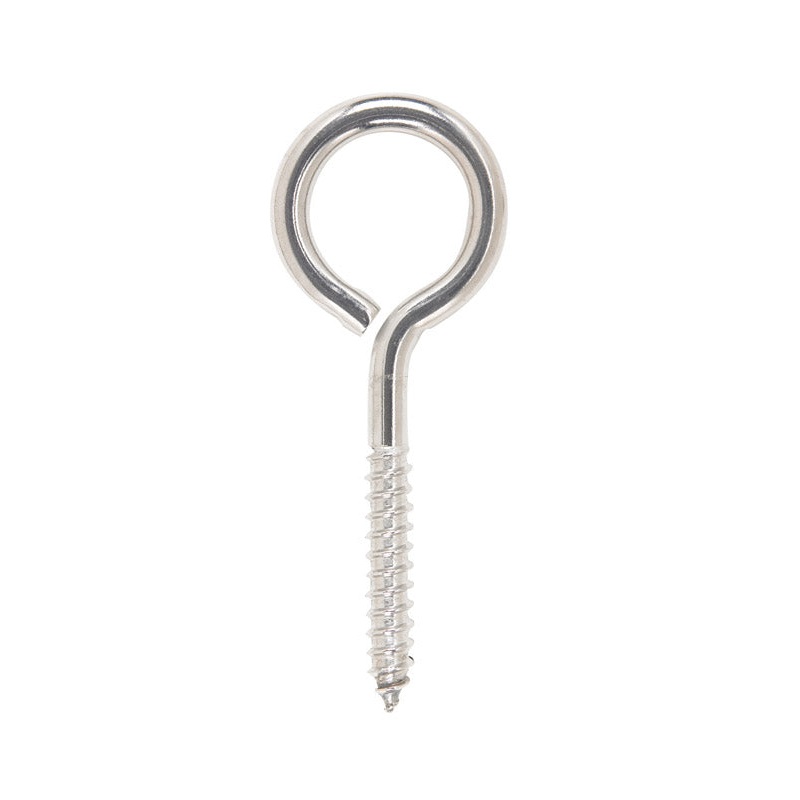 Hampton 3/8 in. X 4-1/2 in. L Stainless Stainless Steel Lag Thread Eyebolt